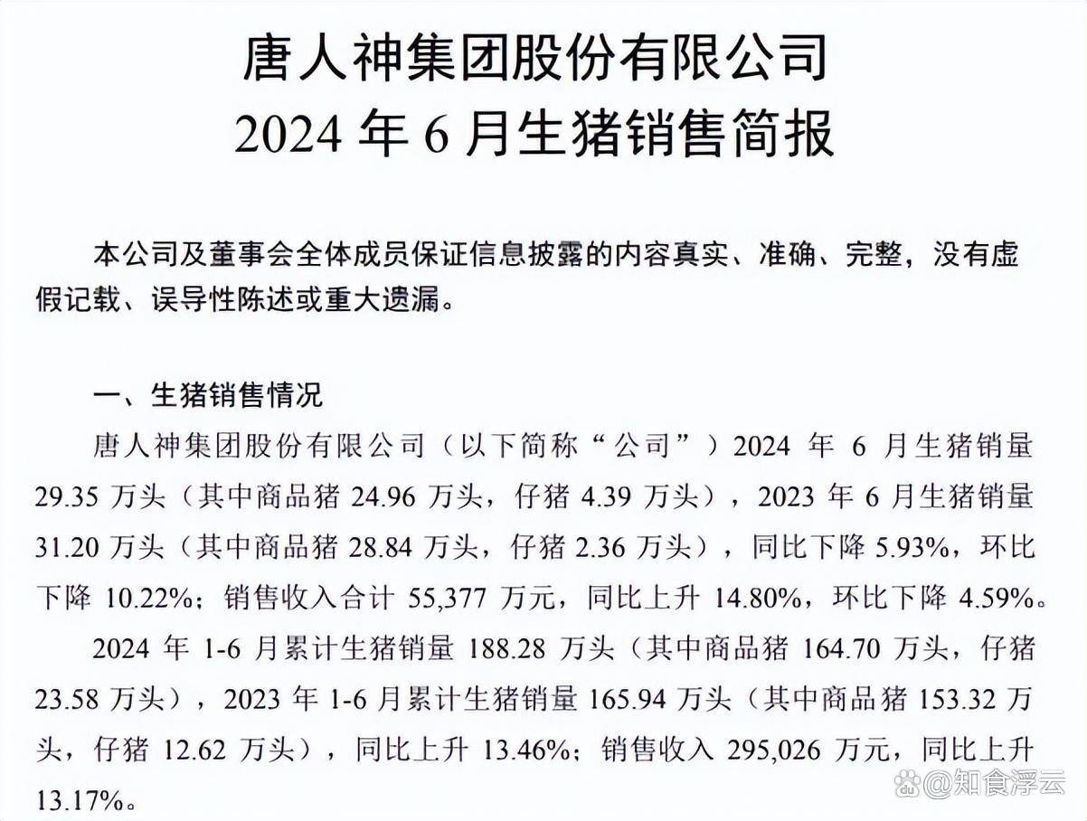 正邦科技：1月生猪销售收入6.82亿元 环比下降6.16%