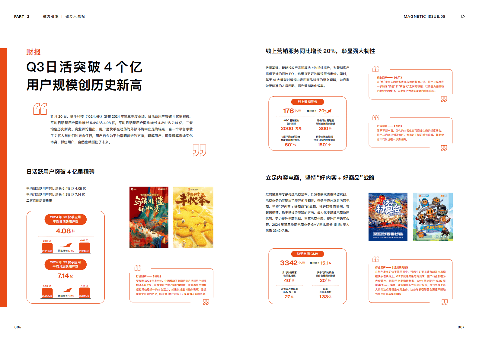 快手平均日活用户创新高 可灵AI一季度收入超1.5亿元