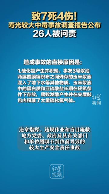 致7死4伤！山东公布寿光较大中毒事故调查报告，副市长等26人被问责，名单公布