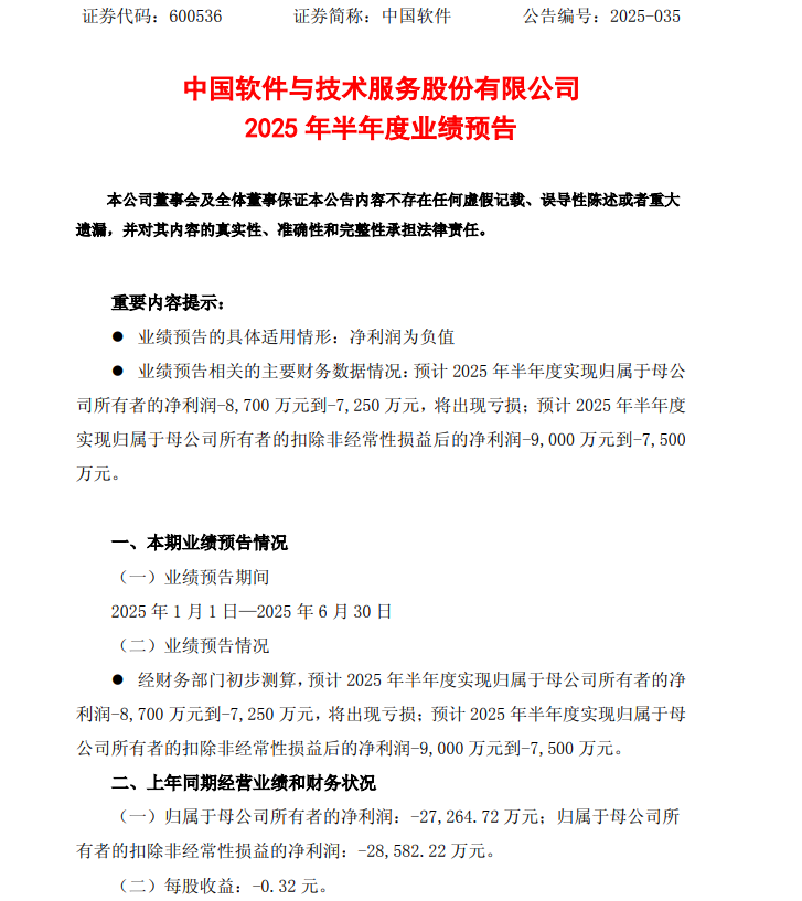 朗科科技：上半年净利润亏损1785.78万元 同比减亏