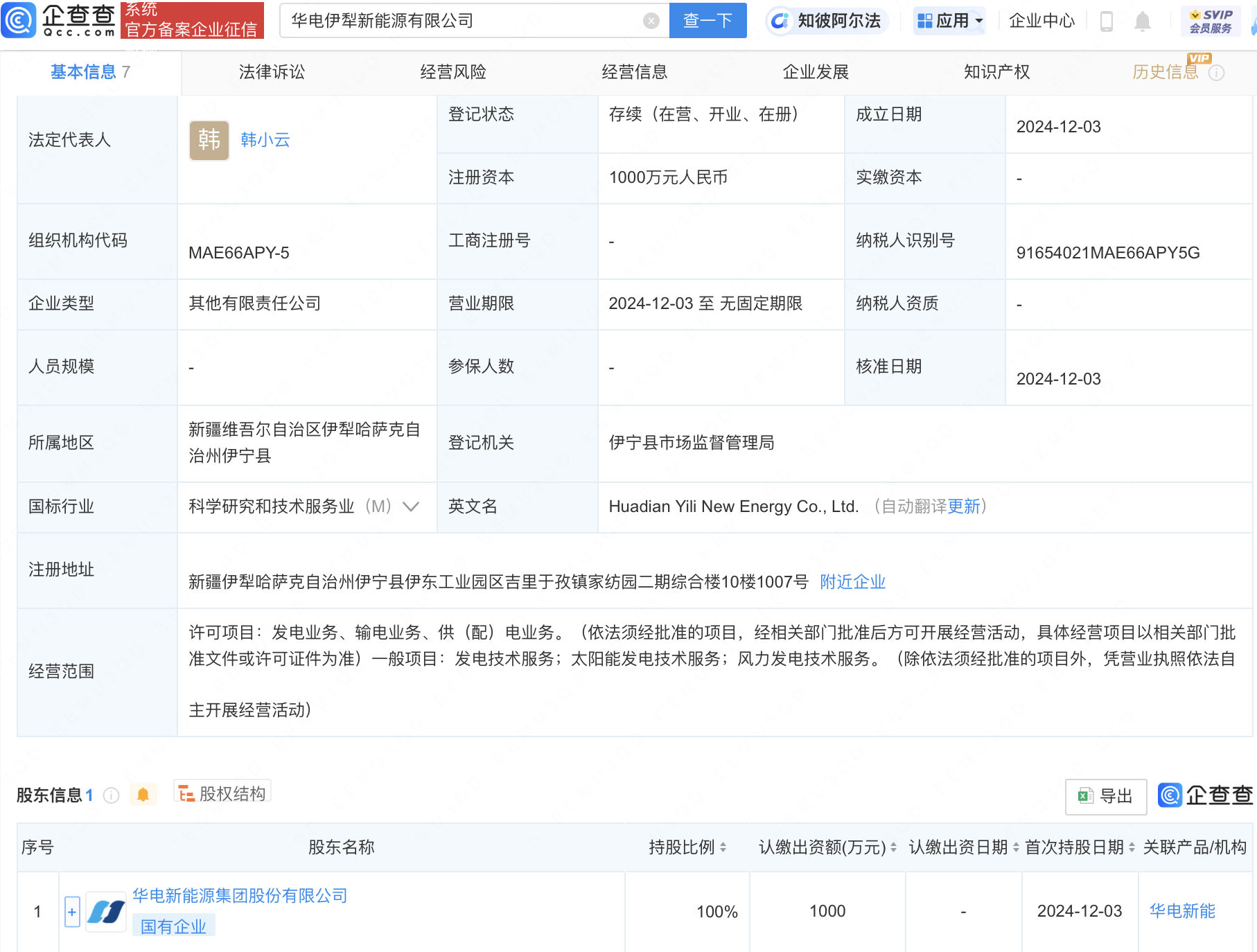 中煤于云南镇康成立新能源公司，经营范围含发电业务