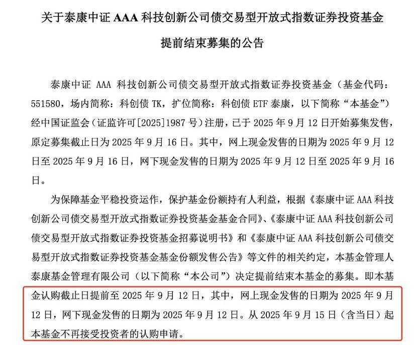 单周新发基金规模创近3年新高 科创债ETF成绝对主力