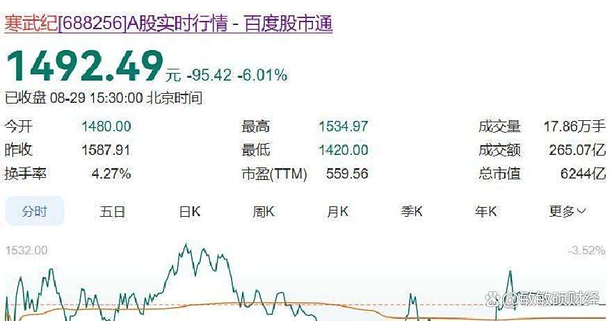 章建平，加仓寒武纪！