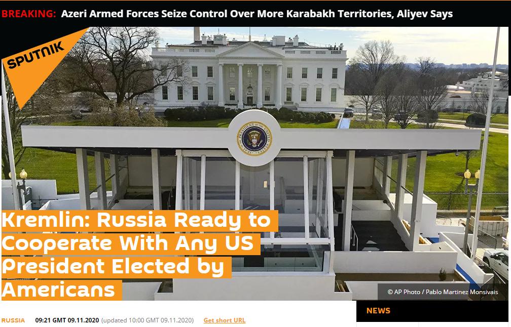 克宫:俄罗斯依旧希望俄美领导人峰会成行