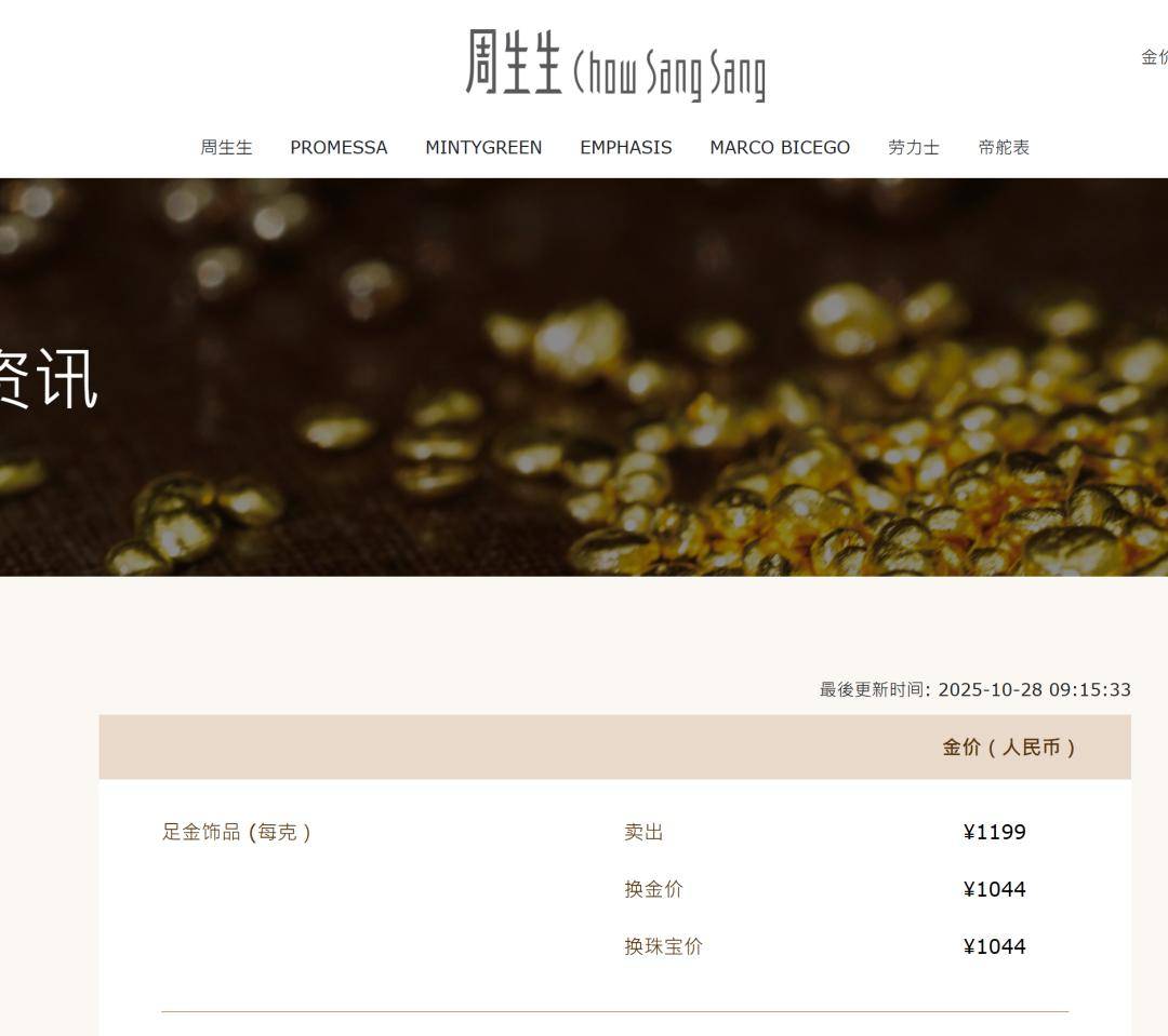 部分金饰价突破1310元/克 有银行提高定投门槛至1500元