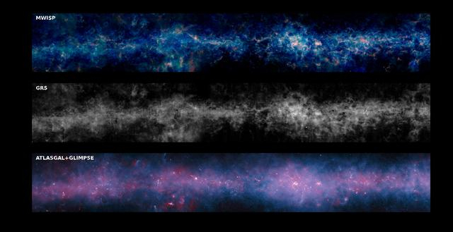 科研团队为银河系中心拍摄了一组“分子影集”